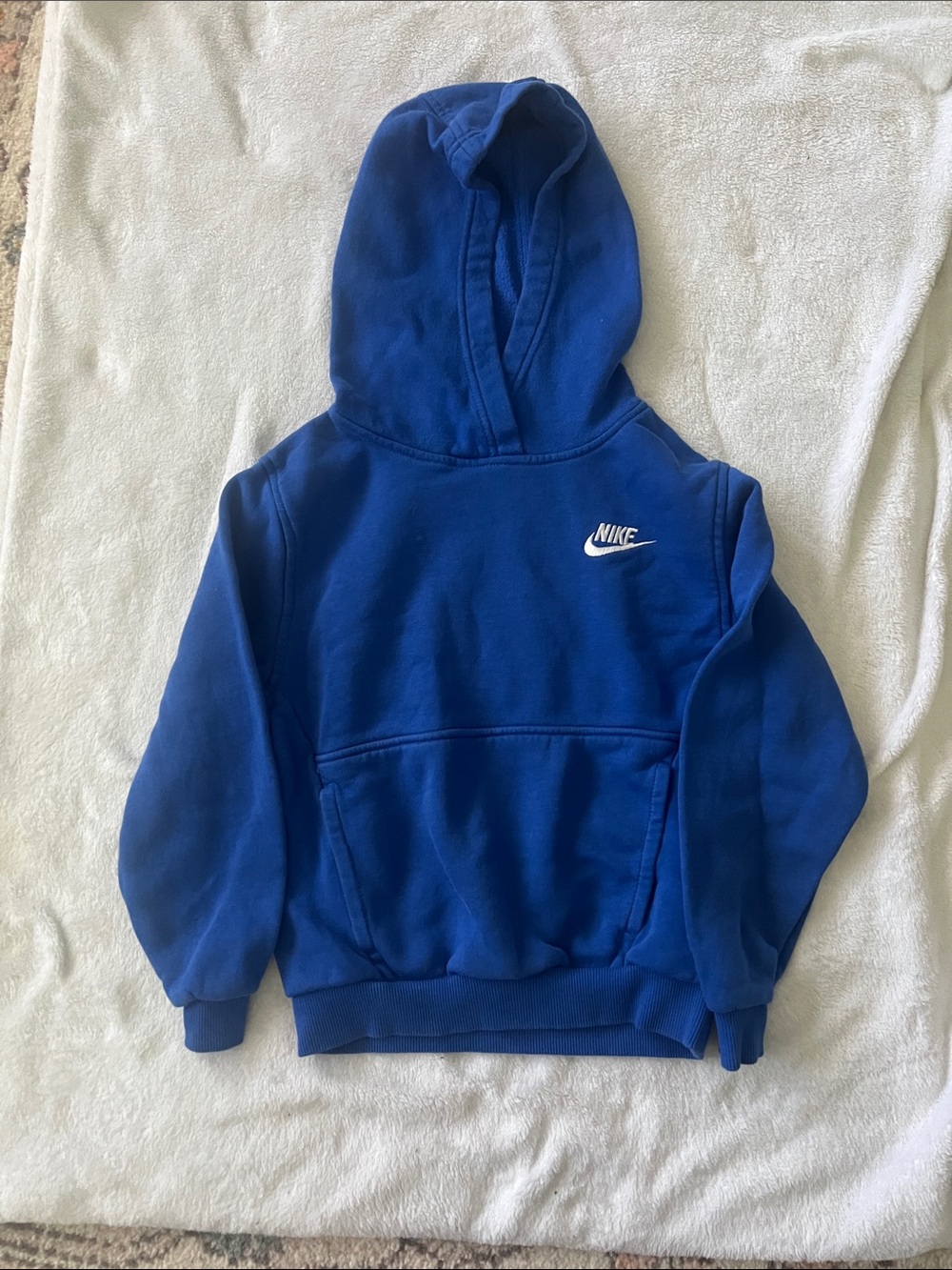 Nike Royal Blue Kids Pullover Hoodie small